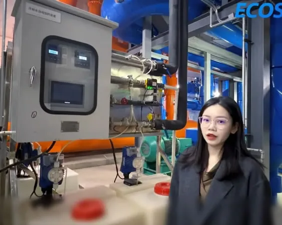 Sistema automático de dosificación de productos químicos con control inteligente para un centro comercial